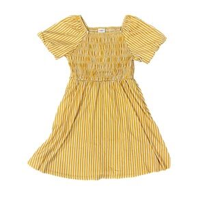 LuLaRoe Yellow and White Striped Casual Alina Dress